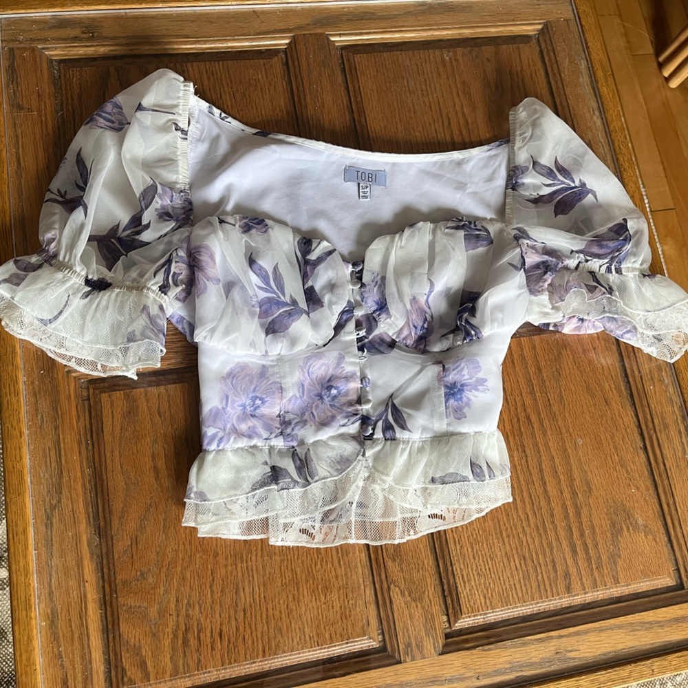 Floral Milkmaid Crop Top